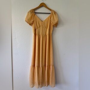 Mimi Chica Yellow Midi Dress, Size Medium